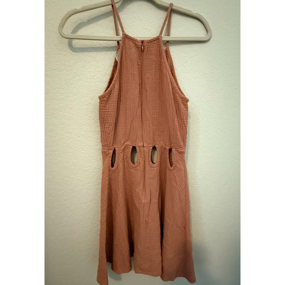Poema Women’s Rust Cutout Midi Dress Sleeveless Boho Summer Casual Size S - Picture 2 of 4